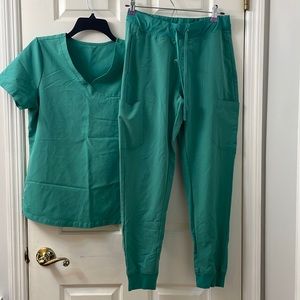 Surgical green Mandala scrub set
